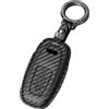 Rondrive Custodia per chiave dell'auto, adatta per Audi A4 B8 A5 8T 8F A6 C7 A7 A8 Q5 Q8 R8 RS4 RS5 Keyless PU pelle di carbonio modello cover portachiavi tipo A linea nera