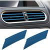 VBGURR 20 strisce decorative universali per prese d'aria dell'auto, impermeabili, pieghevoli, accessori per interni auto, per tutti gli interni dell'auto (blu)