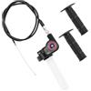 QWORK® Manopola Acceleratore Gas Rapido con Cavo 1.2M e Impugnature, 22mm 7/8 per Moto ATV Pit Dirt Bike 50cc-200cc, Comando Torsione in Alluminio e Gomma Anti-scivolo, Nero