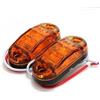 Generic Coppia Fanale Indicatore Laterale 24V Segnalatore 2 LED Luce Ingombro Arancio Per Rimorchio Camion Furgone Universale