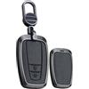 TECART Custodia in lega di alluminio per chiave auto, adatta per Toyota Aygo Yaris Corolla C-HR Camry GT86 GR Supra Prius Prado Mirai RAV4 Land Cruiser cover portachiavi 2 3 tasti