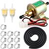 Halorin Pompa elettrica per carburante, pompa benzina con tubo per benzina, universale, elettrica, 12 V, 3-6 psi, HEP-02A, pompa diesel per auto, macchina da costruzione