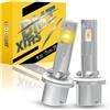 BMT xms 880 H27W H27W/1 LED Lampadina, 20000LM 400% Più luminosità Giallo ambra 3000K fendinebbia a LED 880, dimensioni mini 1:1 Plug and Play, 2 Pezzi
