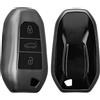 kwmobile Custodia Compatibile con Peugeot Citroën Smart Key 3 Tasti (Keyless Go) - Cover Chiavi Auto Protezione Copri Telecomando - Copertina Chiave - Copertura Gommata Silicone TPU