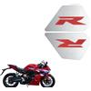 GFARDMOTO Copertura per slider telaio moto GFARDMOTO per Honda CBR650R CB650R 2019-2024, copertura pannello laterale riempitivo telaio in acciaio inossidabile (Rosso)