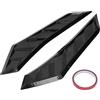 EVTSCAN Rivestimento per sfiato del cofano, 2 pezzi di sfiato del cofano nero lucido sfiato del cofano anteriore in gomma universale per auto