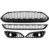 Generic Auto Paraurti Anteriore Centro Griglia Compatibile Con Ford Per Fiesta MK7 MK7.5 Zetec S Facelift 2013 2014 2015 2016 2017 FD283BZBCN Superiore Griglie Frontali