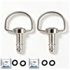 Halynor Kit 2 Chiusure Rapide Carenatura Moto 17mm Anello a D da Pista | Acciaio Inossidabile, Rondelle in Plastica Antiusura, Chiusura a Quarto di Giro, Sostituzione Carenature Senza Attrezzi