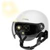 Feixyn Casco Jets Da Skateboard Nero Con Visiera, 54-62 Cm Casco Monopattino Elett | Cascos Da Skateboard Con Visieras Solare, Motorcycle Motorbike Helmet, Casco Da Motocicletta Per Uomini E Donne Adulti, 54-62