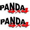 worldcustomchopper ADESIVI FUORISTRADA COMPATIBILI PER FIAT PANDA 4X4 (PANDA NERO 4X4 ROSSO)