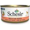 - Cibo umido per cani Schesir Pollo con papaya lattina 150 g