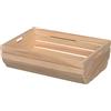 - Cassetta di legno svasata con doghe 25x18x9 cm