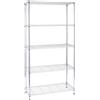 - Scaffale in acciaio Light cromo 5 piani 35x90x177 cm 50 kg/ripiano