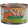 - Cibo umido per cani N&D Adult Mini cinghiale, zucca e mela lattina 140 g