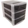 - Cassettiera 3 cassetti Midi Clear 27x36x30 cm grigio
