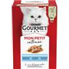 Gourmet Cibo umido per gatti Purina Gourmet Mon Petit Merluzzo, Sardina e Salmone 6x50 g