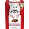 Gourmet Cibo umido per gatti Purina Gourmet Mon Petit Manzo, Fegato e Selvaggina 6x50 g
