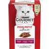 Gourmet Cibo umido per gatti Purina Gourmet Mon Petit Manzo, Vitello e Agnello 6x50 g