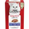 Gourmet Cibo umido per gatti Purina Gourmet Mon Petit Tonno, Salmone e Trota 6x50 g