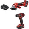 Einhell Set avvitatore-smerigliatrice a batteria Einhell TC-TK 18 Li 18 V 4,5 Ah
