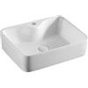 - Lavabo d'appoggio in ceramica bianca 49x38 cm