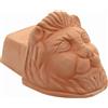 - Piedino sottovaso in terracotta testa di leone 9x14x10 cm