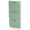 Domopak Living Scarpiera 3 scomparti plastica Domopak Living Tris max 9 paia 51x118x17 cm verde