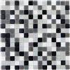 - Mosaico Mineral Black & White 31,6x31,6 cm in vetro