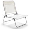 - Sedia a sdraio pieghevole in alluminio e Textilen bianco crema