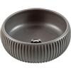 - Lavabo tondo da appoggio Plissè Ø 40 cm grigio cemento