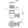 Wirquin Piletta doccia Ø60mm uscita orizzontale