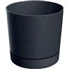 PROSPERPLAST Vaso Eco Wood in plastica 20x19 cm Antracite