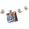 - Clip magnetica in metallo 3x4 cm set 4 pz colore silver