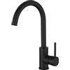 - Rubinetto cucina monocomando canna girevole nero opaco