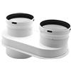 - Sdoppiatore per caldaia Baxi Duo Tec Compact Ø 80 mm bianco