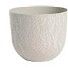 Plastecnic Vaso Leaf in plastica riciclata bianco pietra ø 30 cm H 24,7 cm