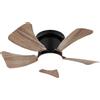 Globo Ventilatore da soffitto con luce LED dimmerabile Ø 40,6 cm eff legno