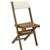 - Sedia da giardino pieghevole in legno di acacia 42x47 cm H 87 cm