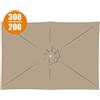 - Copertura in poliestere 160gr ombrellone rettangolare 3x2m grigio marrone