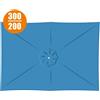 - Copertura in poliestere 160gr per ombrellone rettangolare 3x2m blu grigio
