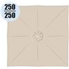 - Copertura in poliestere 160gr per ombrellone quadrato 2,5x2,5m