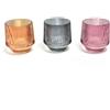 - Portacandela in vetro Ø 9,5 cm colori assortiti