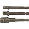 - Inserti porta bussole con bloccaggio a sfera, 1/4" 3/8" 1/2" Set 3 pz