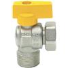 - Valvola a sfera per gas a squadra maschio con girello sotto caldaia Ø3/4" x 3/4"