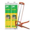 TKK Silicone trasparente 280 ml 2 pz con pistola per cartuccia