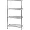 Verdelook Scaffale filo acciaio cromato 4 ripiani 35,2x90,7x137,2 cm 110 kg/ripiano