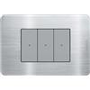 - Placca 3 moduli Bticino MatixGO tecnopolimero Aluminium