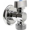 - Rubinetto lavatrice sfera cromato con rosone 1/2"