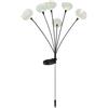 Globo Lampada solare acciaio inossidabile 6xLED RGB 300mAh 1.2V IP44 H 700 mm