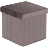 - Pouf in velluto Aron grigio 35X35X34,5 cm